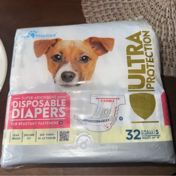 Other - 🟣4/$20 Paw Inspired Disposable Dog Diapers Small Open Package